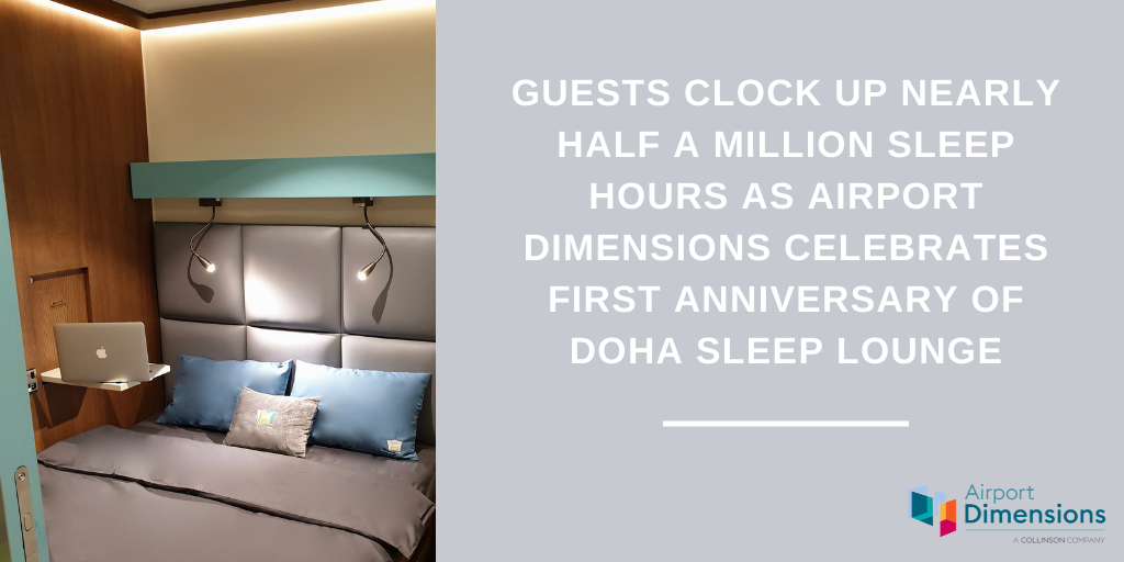 Guests clock up nearly half a million sleep hours as Airport Dimensions celebrates first anniversary of Sleep Lounge at Hamad International Airport
